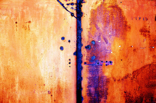 Kırık boya ve yaşlı zaman paslı metal arka plan - Fotoğraf, Görsel