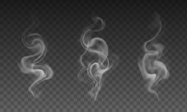 Reális, átlátszó füsthatások vektorkészlete - Vektor, kép