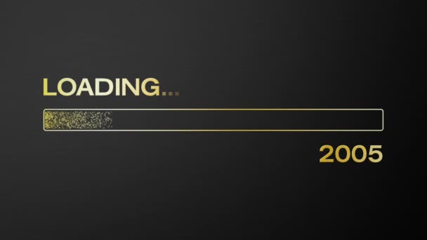 видео анимация погрузки слитка в золото с загрузкой сообщения 2023 на темном фоне - новая концепция года - представляет собой новый 2023 год. - Кадры, видео