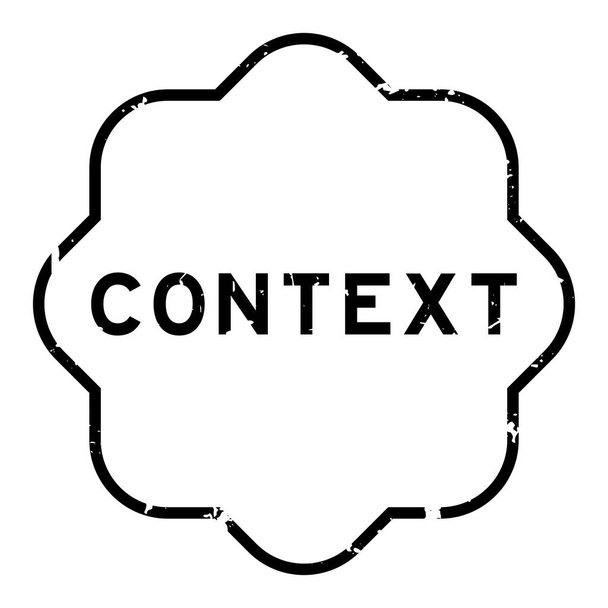 Grunge černý kontext slovo gumová pečeť razítko na bílém pozadí - Vektor, obrázek