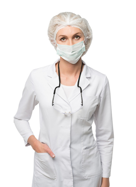 female doctor wearing a mask - 写真・画像