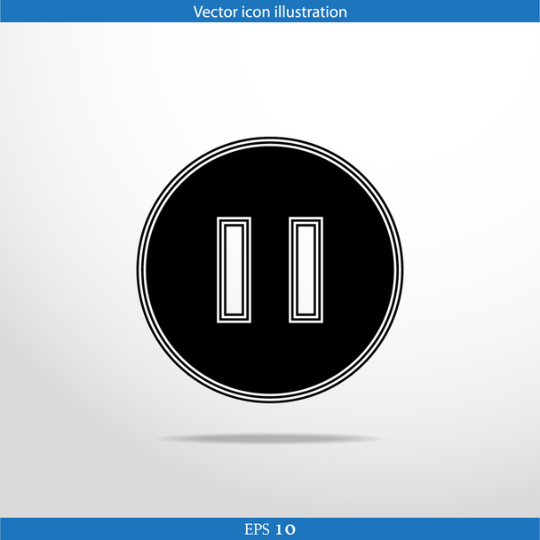 Vector pause web flat icon - Vektor, obrázek