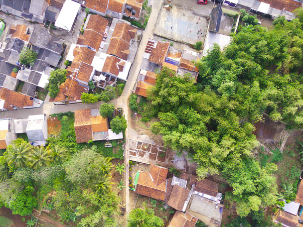 Abstract Defocused Blurred Background Aerial crossroads in the middle of housing in the Cikancung area - Indonesia. Not Focus - Foto, immagini