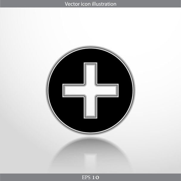Vector más icono plano web
 - Vector, imagen