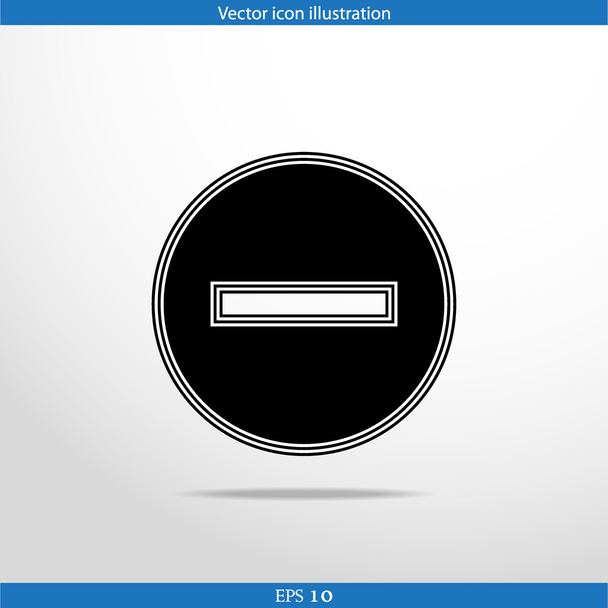 Vector minus web flat icon - Vector, Image