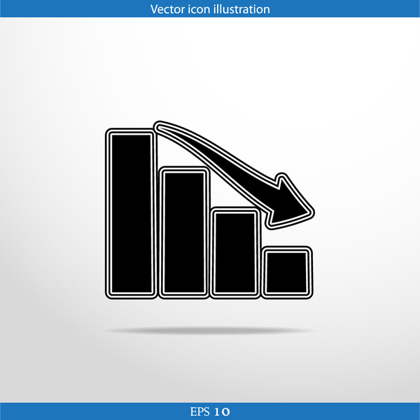 Vector chart web flat icon - Vector, imagen