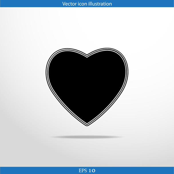 Vector heart web flat icon - Vetor, Imagem