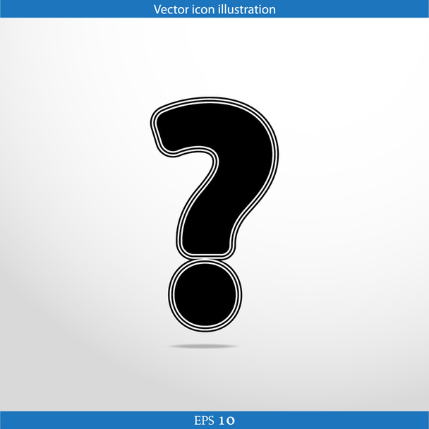 Vector question web flat icon - Wektor, obraz