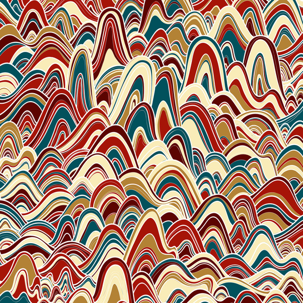 Set van berg patronen. Naadloze patroon kan worden gebruikt voor wallpaper. Webpagina-achtergrond - Vector, afbeelding