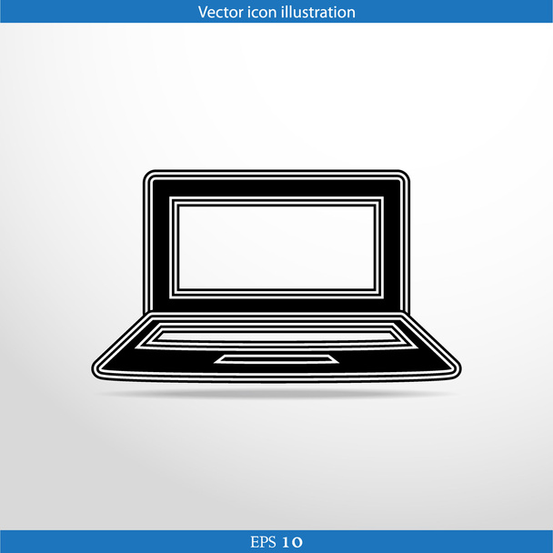 Vector laptop web icon - Vector, Image