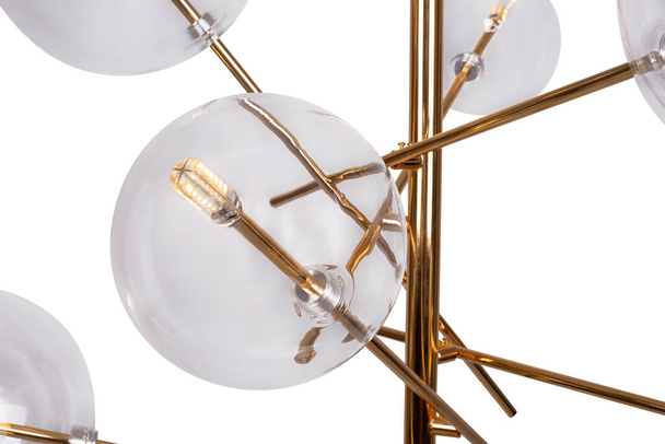 Pendant Light Set Isolated on white background. Modern chandelier isolated on background - Photo, Image