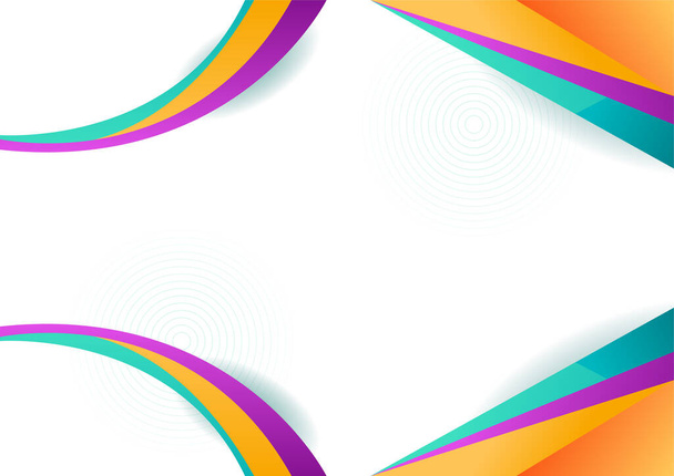 Modern geometric colorful colored abstract presentation design background. Suit for business, corporate, institution, party, festive, seminar, and talks. - Διάνυσμα, εικόνα