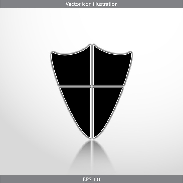 Vector shield web flat icon - Вектор,изображение