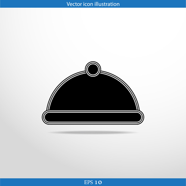 Vector restaurant cloche web flat icon - Vektori, kuva