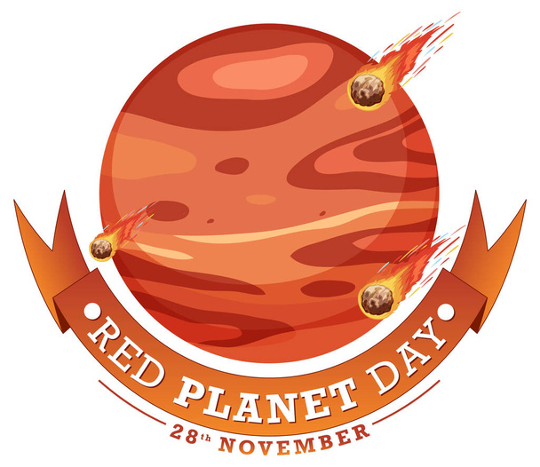 Logo du Jour de la planète rouge Illustration de design - Vecteur, image