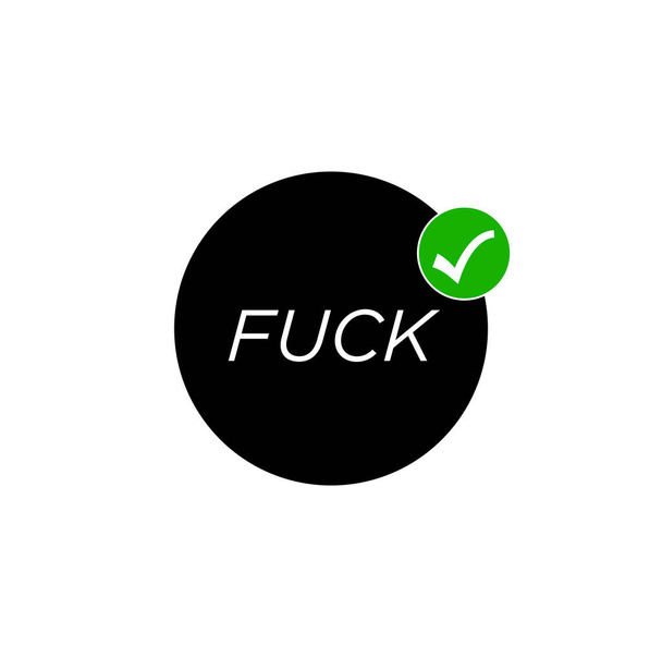 Fuck allow here vector icon. Fuck typography icon. - Vector, Image