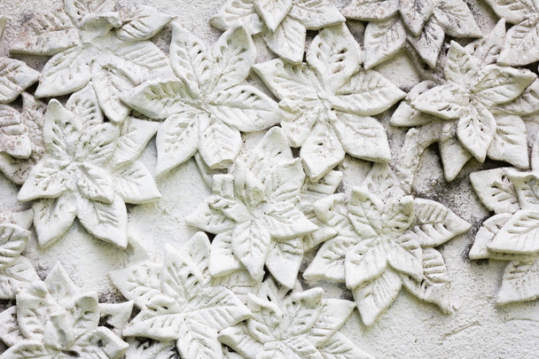 Білий ліпного тайському стилі на стіні - Фото, зображення