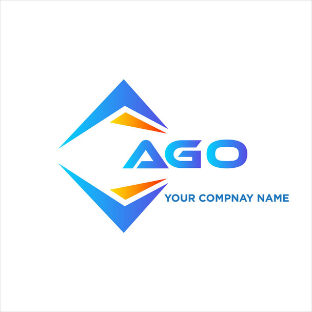 AGO αφηρημένη τεχνολογία λογότυπο σχεδιασμό σε λευκό φόντο. Έννοια λογοτύπου δημιουργικών αρχικών γραμμάτων AGO. - Διάνυσμα, εικόνα