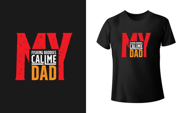 Modernes professionelles und sauberes Papa oder Papa T-Shirt Design Vector Template - Vektor, Bild