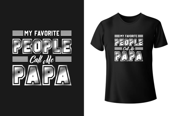 Modèle vectoriel moderne de conception de t-shirt papa ou papa professionnel et propre - Vecteur, image
