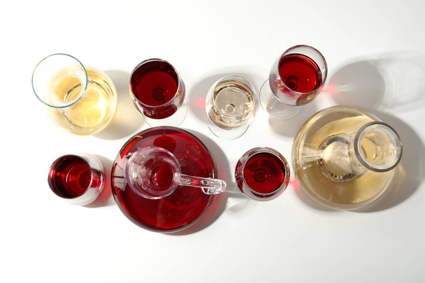 Concept of delicious alcohol drink, wine, top view - Foto, imagen