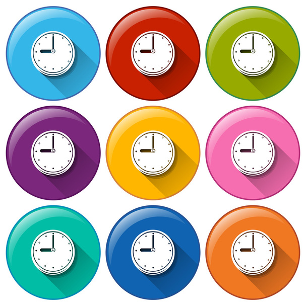 Iconos del reloj
 - Vector, imagen