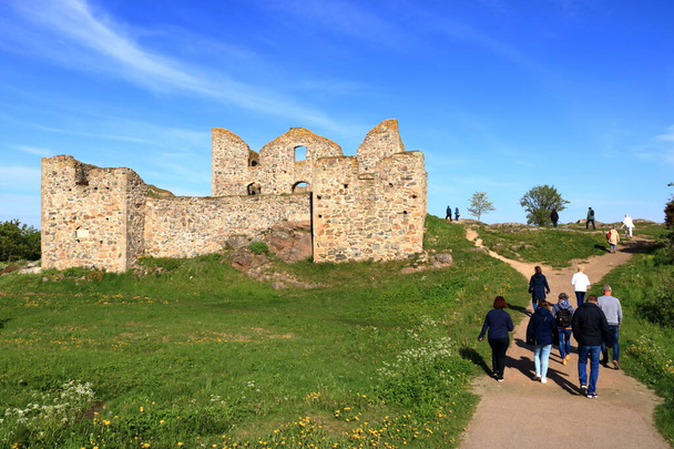 Svezia, Lake Vattern Area, Uppgranna, le rovine del castello di Brahehus - Foto, immagini
