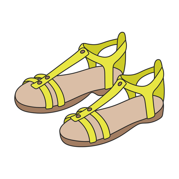 Sandal vector color icon. Vector illustration flipflop on white background. Isolated color illustration logo of sandal. - Vektori, kuva