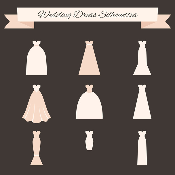 Wedding Dress Style - Vector, afbeelding