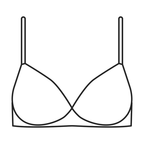 Bra vector icon.Outline vector logo isolated on white background bra. - Vektor, kép