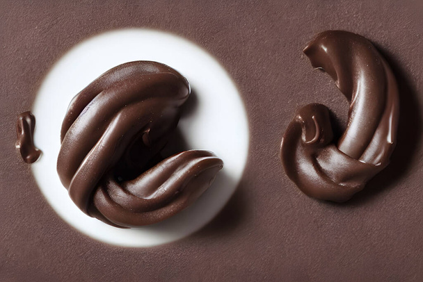 шоколадный твист, сладкие и сладкие закуски, вихревой шоколад - Фото, изображение