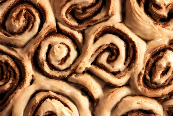photo of cinnamon rolls, sweet baked dessert, filling pastry - Zdjęcie, obraz