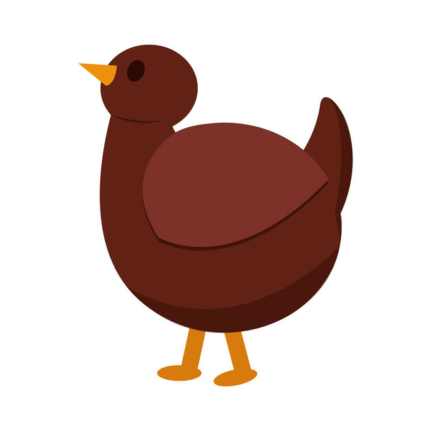 Isolated colored chicken icon Flat deisgn Vector illustration - Vector, afbeelding