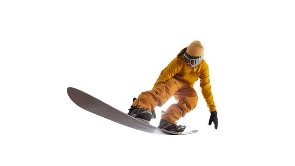 Snowboarder isolated on white - Fotografie, Obrázek
