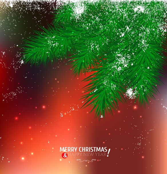Holiday background with christmas tree - Vector, Image