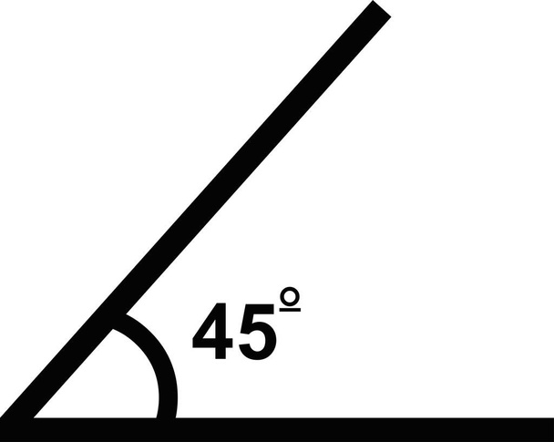 Векторна ілюстрація математичного графа кута 45 градусів
 - Вектор, зображення
