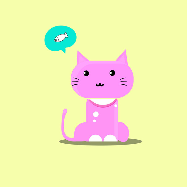 Ilustración vectorial personaje gato durmiendo. Lindo gatito gato vector ilustración conjunto con diferentes razas de gatos, juguetes y alimentos. Dibujar estilo garabato. - Vector, Imagen