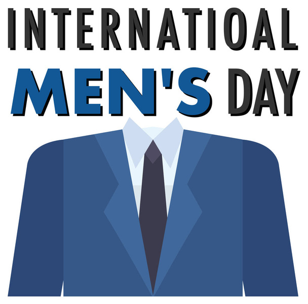 Internationaler Tag der Männer Poster Design Illustration - Vektor, Bild