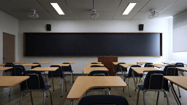sala de aula vazia sem estudante, renderização 3d - Foto, Imagem