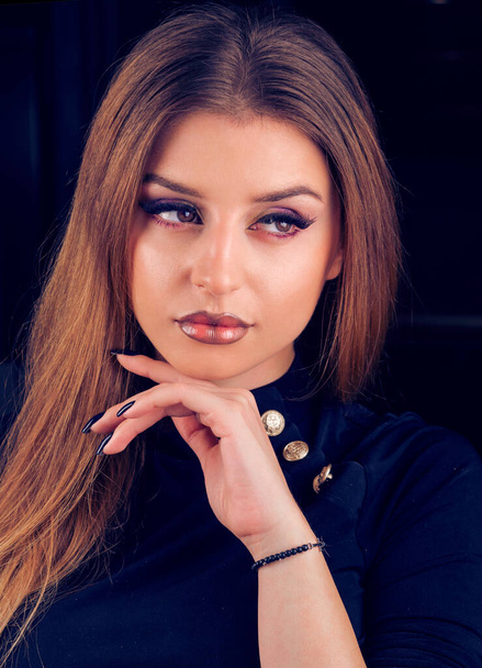 žena s halloween make-up na studio close up - Fotografie, Obrázek