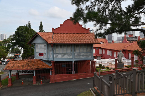 Malacca, Malezya - 16 Ekim 2022: Malacca 'nın Tarihi Tarihi Tarihi Binaları ve Turist Çekimleri - Fotoğraf, Görsel