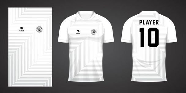 Vorlage für weißes Sporthemd Jersey - Vektor, Bild