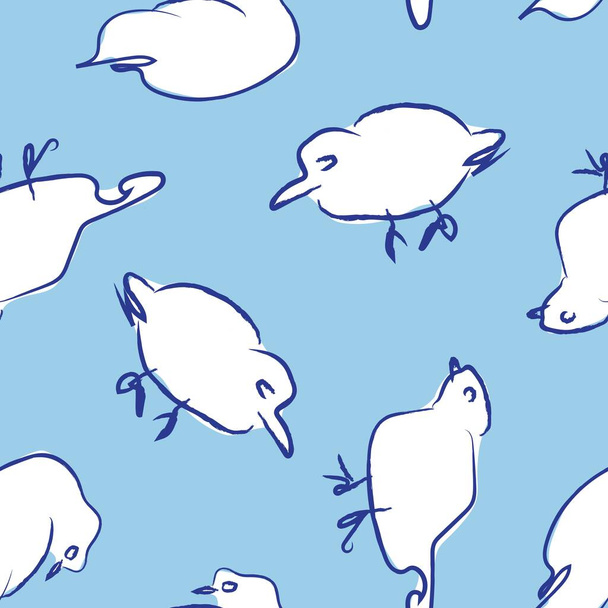 Bird seamless pattern background for fashion textiles, graphics, backgrounds and crafts - Διάνυσμα, εικόνα