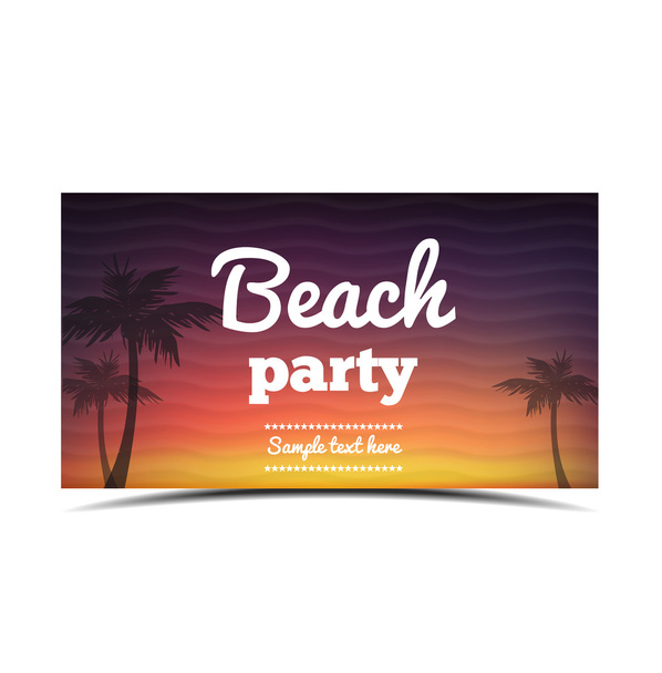 Flyer de fête plage
 - Vecteur, image