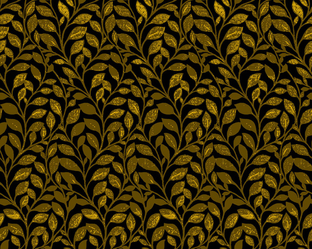 A  hand draws ethnic Leaves on top in brown tones on a textured background. Digital painting. Interior printing. Tropical exotic seamless pattern with dark golden brown vintage banana leaves, palm, and colocasia. Hand-drawn 3D illustration. - Foto, Bild