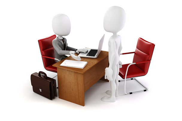 3d man, business meeting, job interview - Foto, Bild