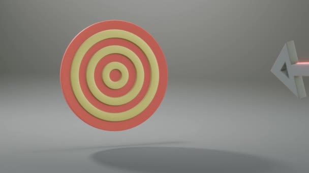 Hermoso objetivo de flecha abstracta. 3d representación ilustración fondo patrón para el diseño - Metraje, vídeo