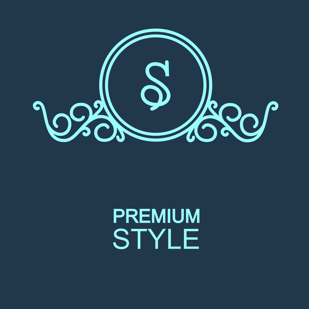 Stylish and graceful floral monogram design - Vector, afbeelding