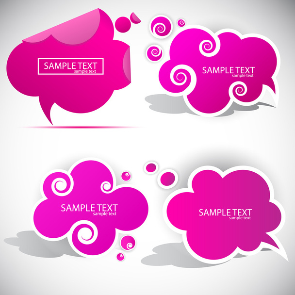 Paper cloud bubble for speech - Vetor, Imagem
