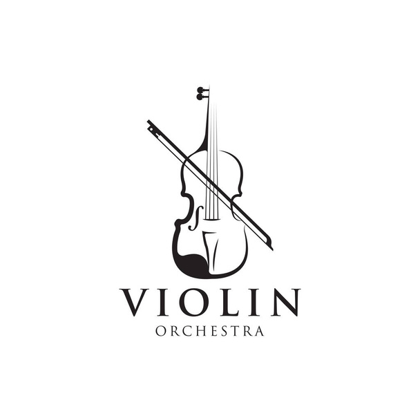 Стилизованный вектор логотипа скрипки. - Вектор,изображение